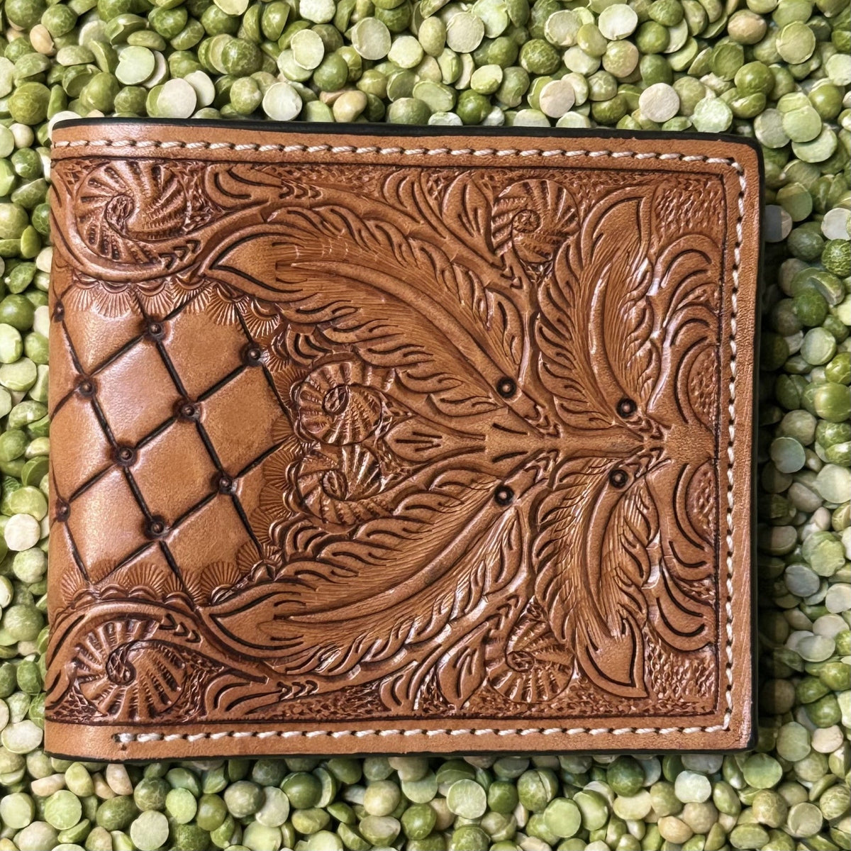 Men's Bifold Tooled Leather Wallet