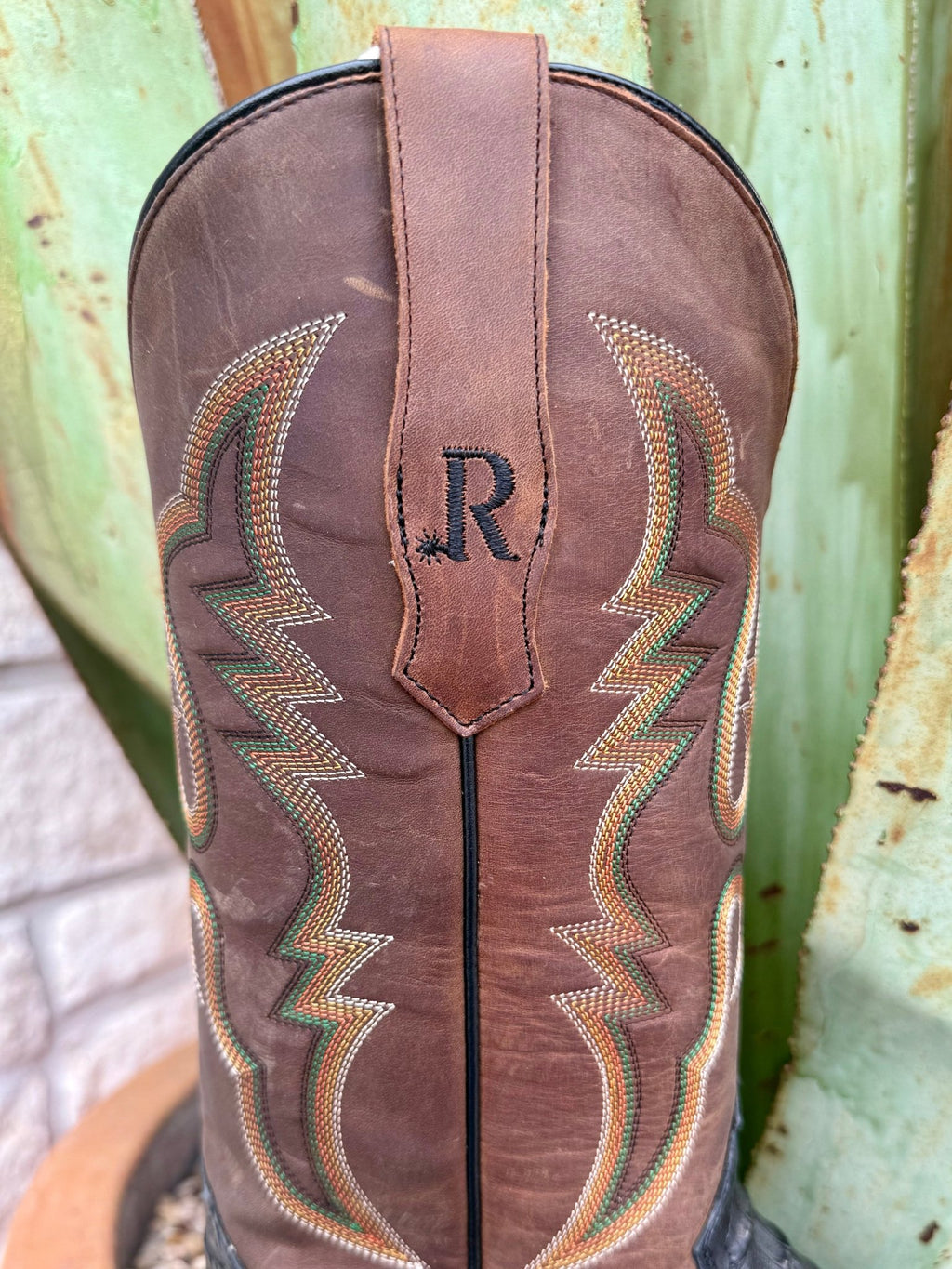 Men's Black Caiman Tail Square Toe Western Boot