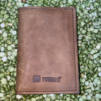 Men's Brown Leather Trifold Wallet