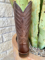 Men's Brown Round Toe Roper Dress Boot