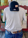 Men’s Burlebo Go To Tee Sandstone in stretchy, moisture‑wicking fabric, with UPF 50 sun protection and anti‑microbial finish - GTTSAND. Available at Blair's Western Wear, Marble Falls, TX.