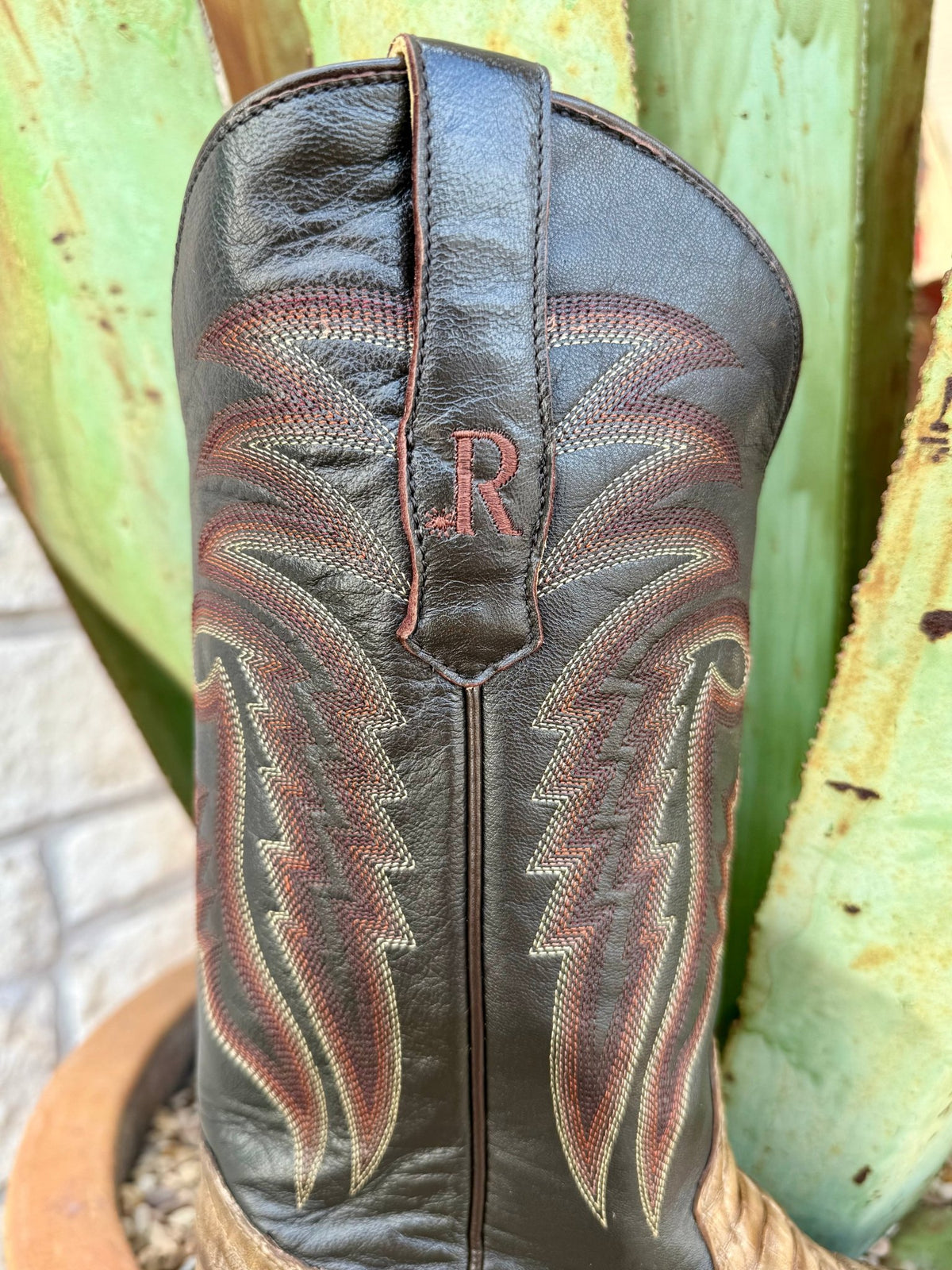 Men's Caiman Belly Square Toe Western Boot