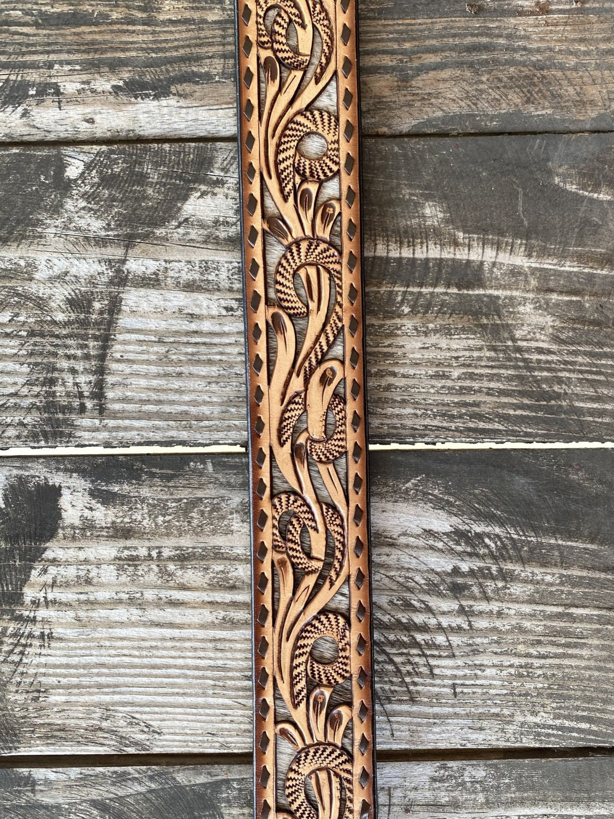 Men's Tooled Leather Belt - D100016302 - BLAIR'S Western Wear located in Marble Falls TX