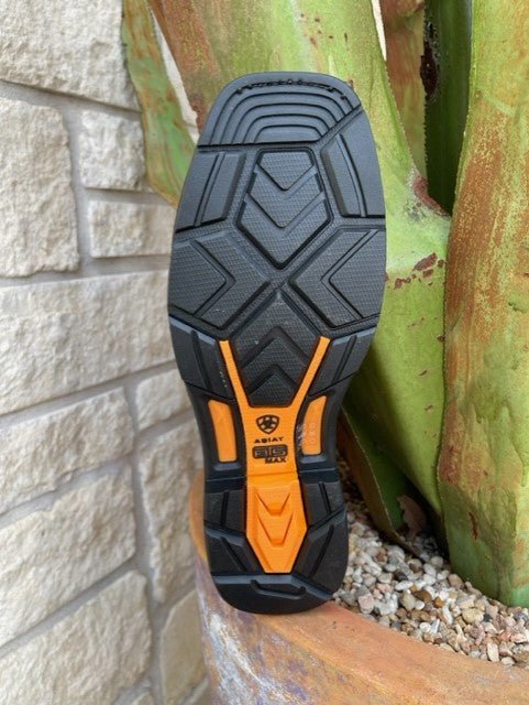 Men's Arait Square Steel Toe Work Boot in Brown/Black/Lime - 10024966 - Blair's Western Wear Marble Falls, TX