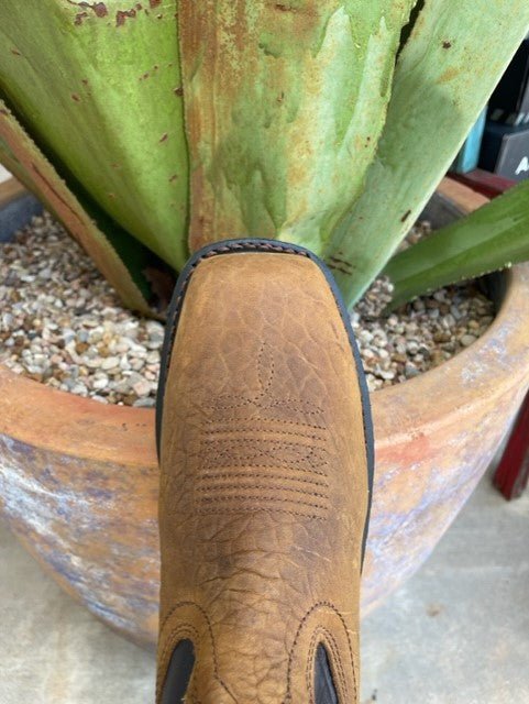 Men's Arait Square Steel Toe Work Boot in Brown/Black/Lime - 10024966 - Blair's Western Wear Marble Falls, TX