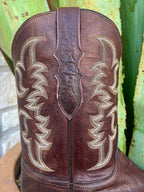 Men's Chocolate Brown Round Toe Roper Boot