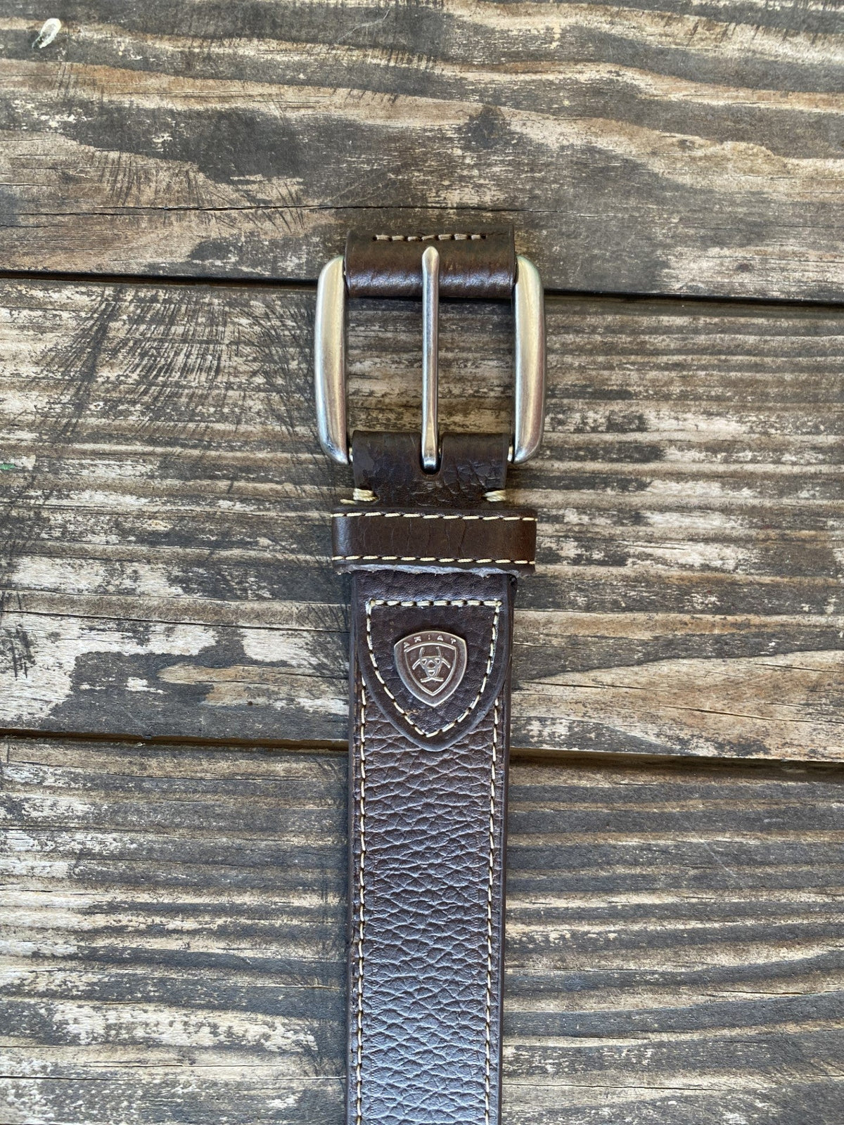 Men's Belt brown single stitch - A1037202 - Blair's Western Wear - Marble Falls, TX