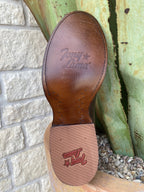 Men's Chocolate Round Toe Roper Dress Boot