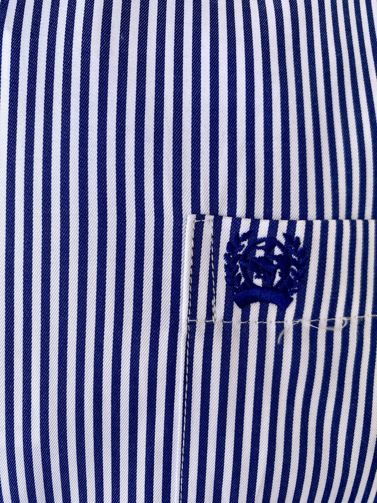 Men's Cinch Blue White Stripe Button Down Long Sleeve Shirt