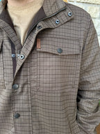 Men's Cinch Brown and Tan Plaid Zip-Front Jacket