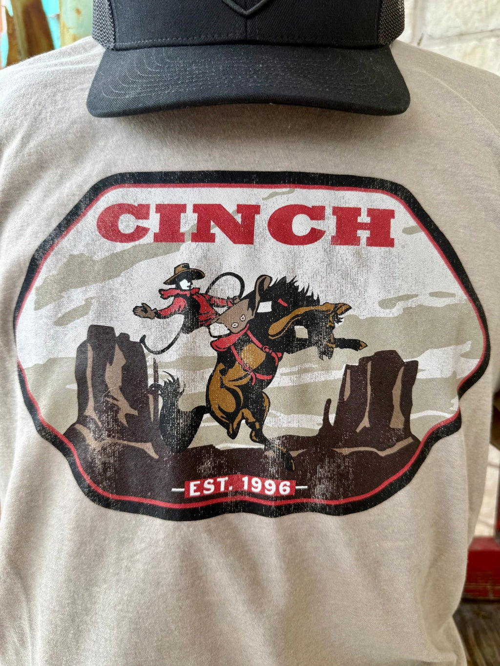 Men's Cinch Logo Bronc T-Shirt