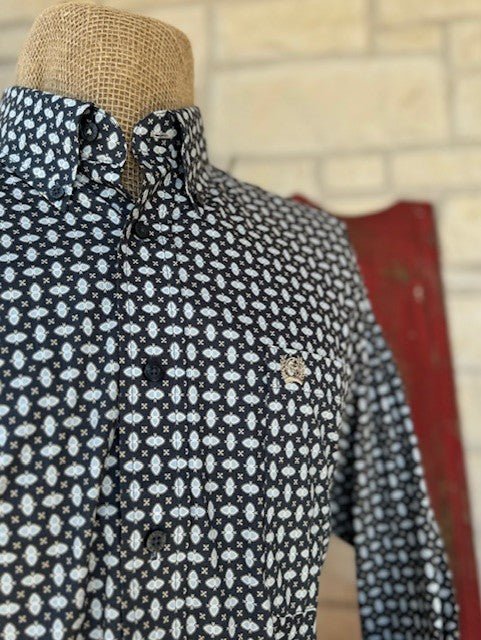 Men's Cinch Stretch Long Sleeve  - MTW1105788 - Blair's Western Wear located in Marble Falls TX 