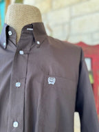 Men's Brown Cinch Long Sleeve Stock - 1104236 - BLAIR'S Western Wear located in Marble Falls TX