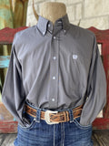 Men's Solid Grey Cinch Long Sleeve Stock- 1104238 - BLAIR'S Western Wear located in Marble Falls TX