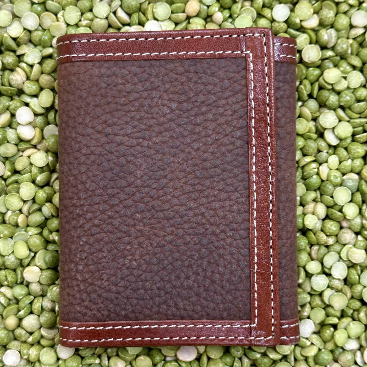 Chocolate & Brown Men's Leather Trifold Wallet W335