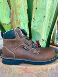 Men's Rocky Work Boots in Crazy Horse Brown, featuring BOA® Fit System and composite toe protection - RKK0493. Available at Blair's Western Wear, Marble Falls, TX.