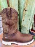 Men's Composite Toe Distressed Leather Western Work Boot