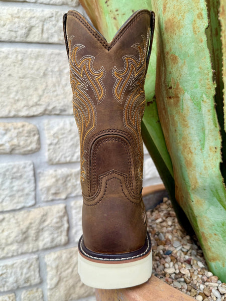 Men's Composite Toe Distressed Leather Western Work Boot