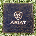 Men's Embroidered Logo Textured Leather Bifold Wallet