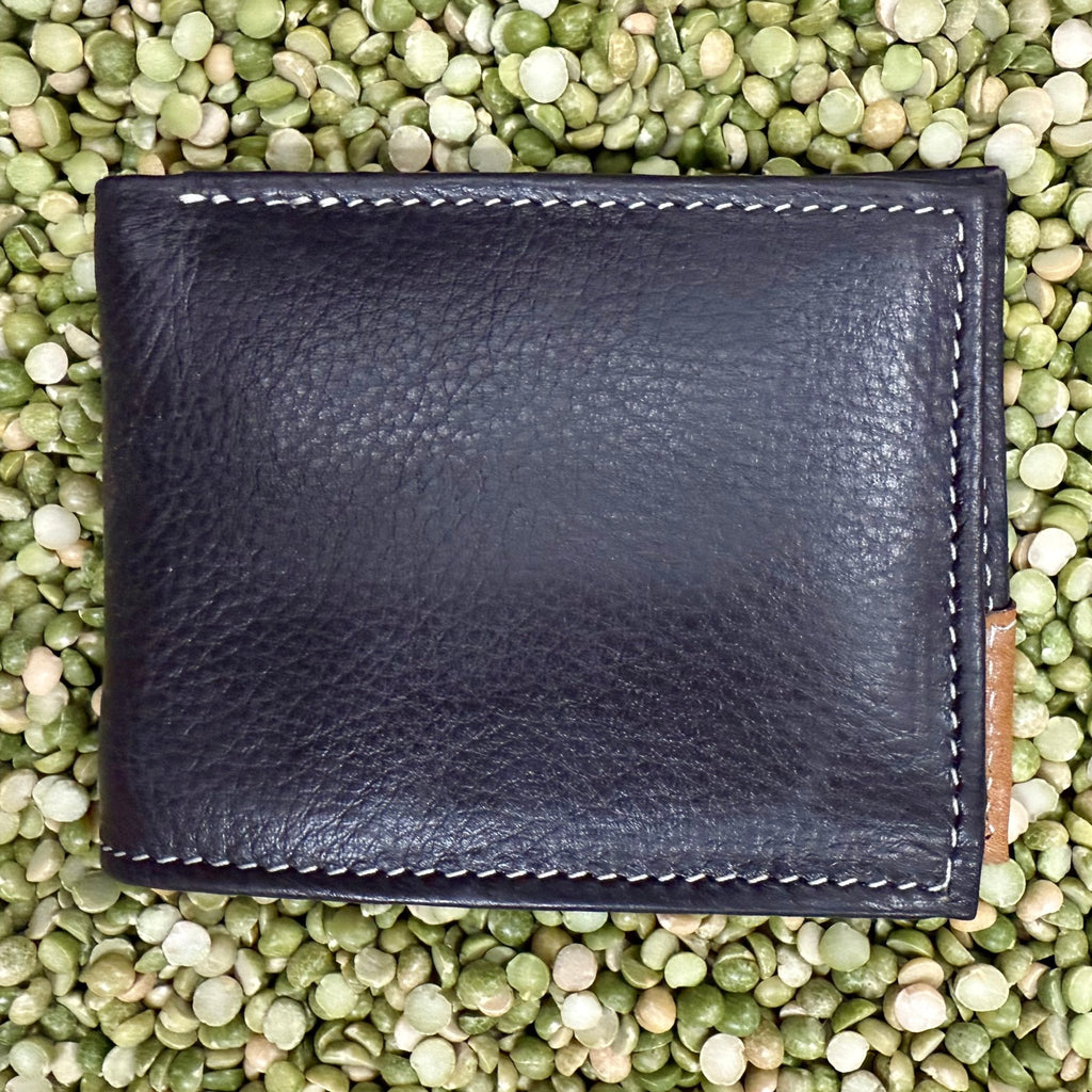 Men's Feather Tooled Leather Bifold Wallet