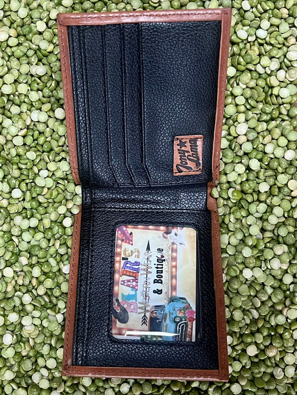 Men's Floral Tooled Leather Bifold Wallet