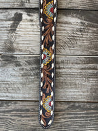 Men's Floral Tooled Whipstitch Belt