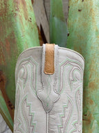 Resistol Antique Saddle and Tan Full Quill Leather Squared Toe Boot -  (RB0103032SS) - BLAIR'S Western Wear located in Marble Falls TX. 
