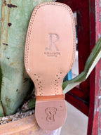 Men's Full Quill Ostrich Square Toe Roper Boot