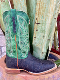 Men's Full Quill Ostrich Wide Square Toe Roper Boot