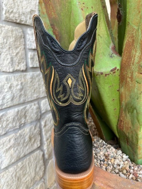 Men's Goat Leather Wide Square Toe Western Boot
