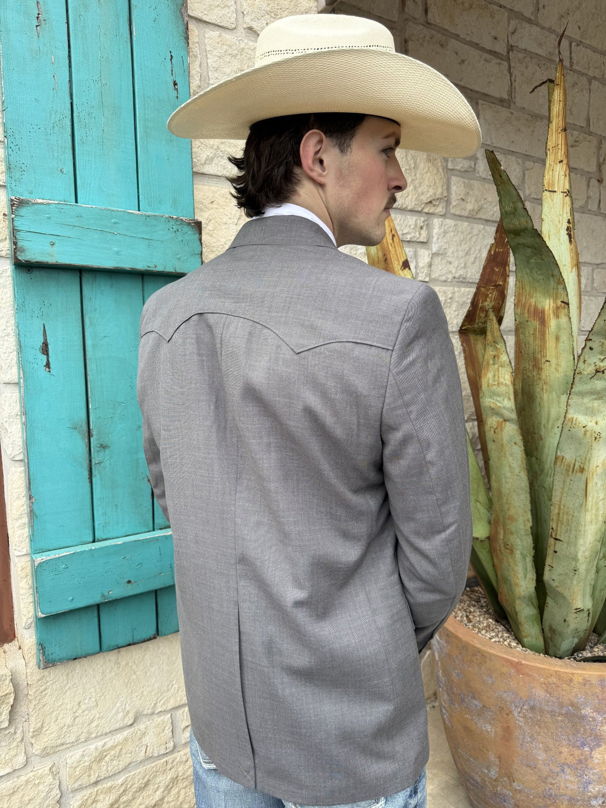 Men's Heather Gray Western Sport Coat