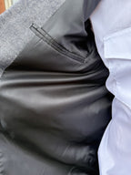Men's Heathered Black and Gray Western Sport Coat