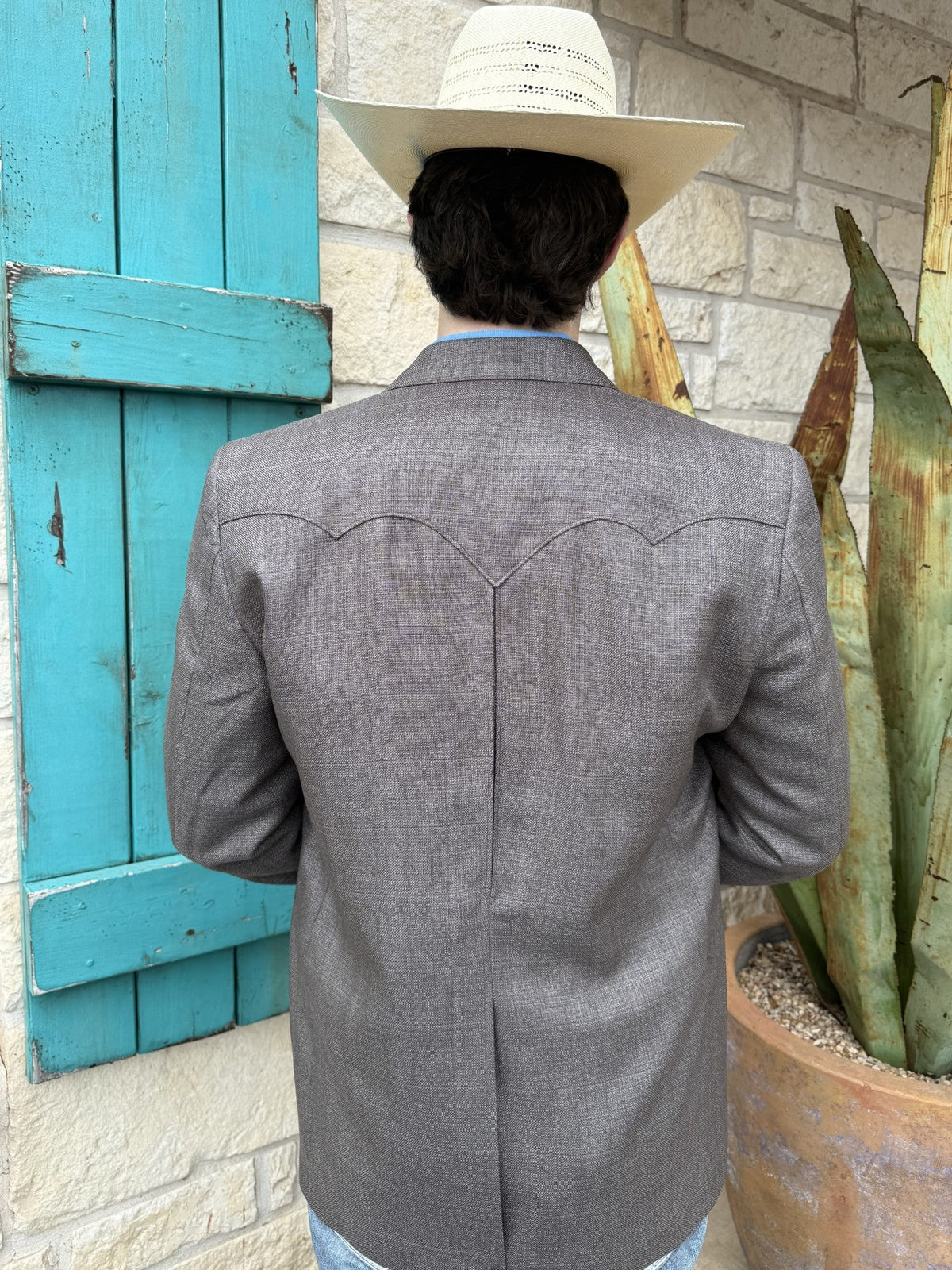 Men's Heathered Brown Western Sport Coat