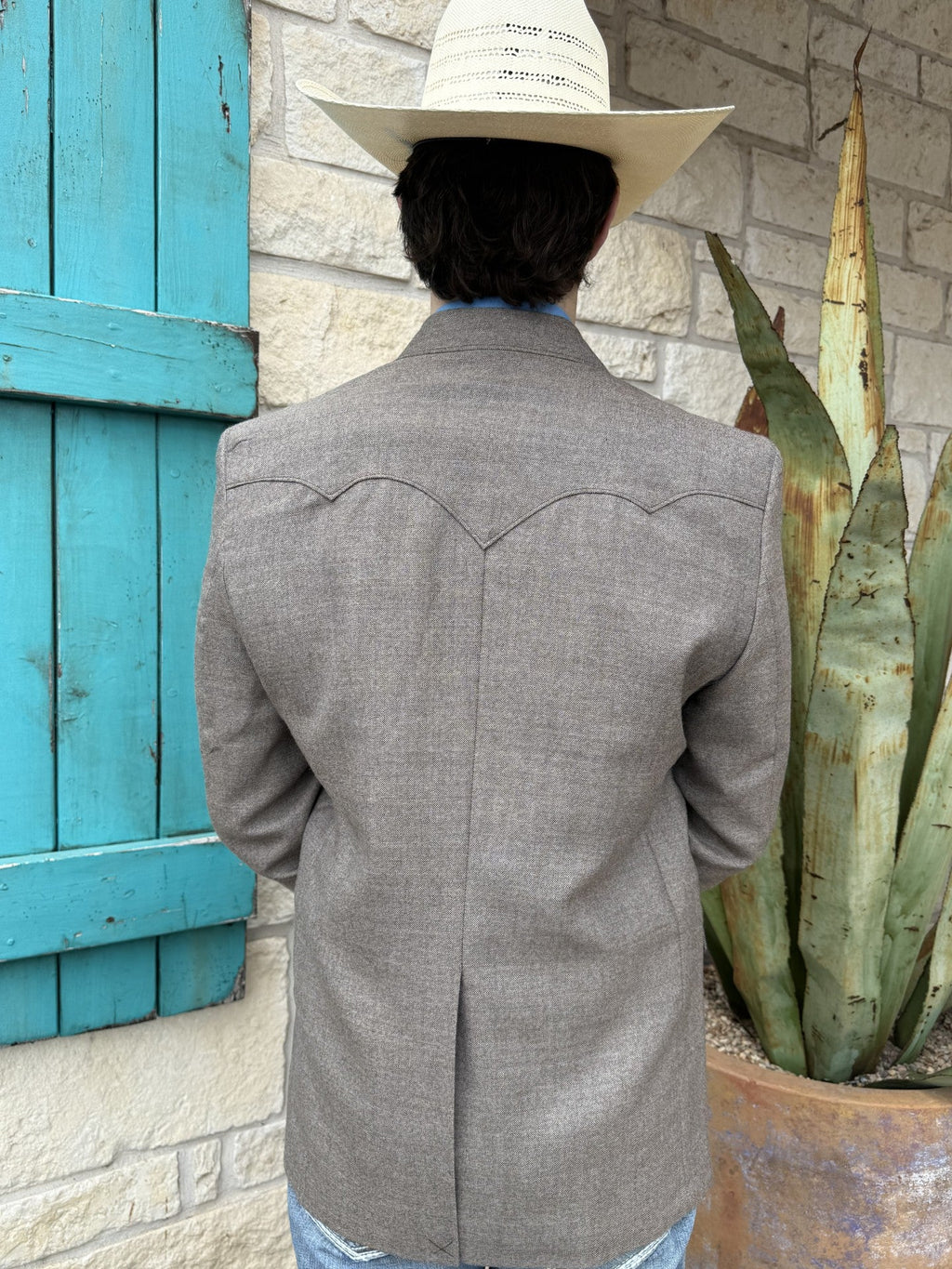 Men's Heathered Brown Western Sport Coat