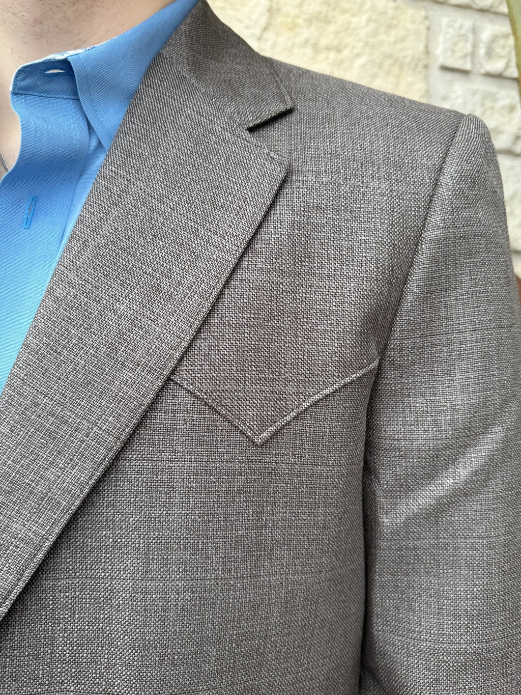 Men's Heathered Brown Western Sport Coat