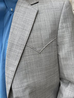 Men's Heathered Light Gray Western Sport Coat