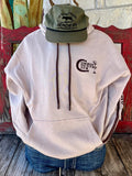 Men's SWTR Cowboy Club Hoodie in tan, featuring durable material and western graphics - CWBY CLUB SW S. Available at Blair's Western Wear, Marble Falls, TX.