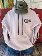 Men's SWTR Cowboy Club Hoodie in tan, featuring durable material and western graphics - CWBY CLUB SW S. Available at Blair's Western Wear, Marble Falls, TX.
