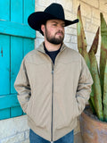 Men's CINCH Tan Concealed Carry Bonded Jacket with dual concealed carry pockets and durable polyester fabric - MWJ1589002. Available at Blair's Western Wear, Marble Falls, TX.