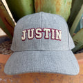 Men's Justin Grey & Maroon Logo Cap