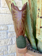 Men's R. Watson Olive Green Caiman Belly Western Boots