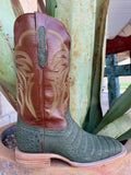 Men's R. Watson Olive Green Caiman Belly Western Boots RW2006-2 - Blair's Western Wear Marble Falls TX