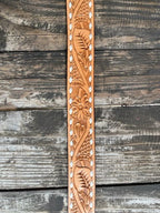 Men's Rawhide Stitch Tooled Leather Belt