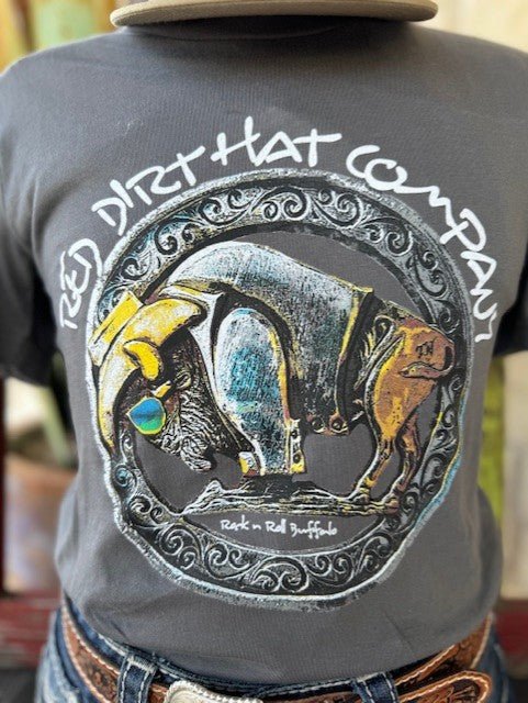 Men's Red Dirt Bison Cowboy T-Shirt