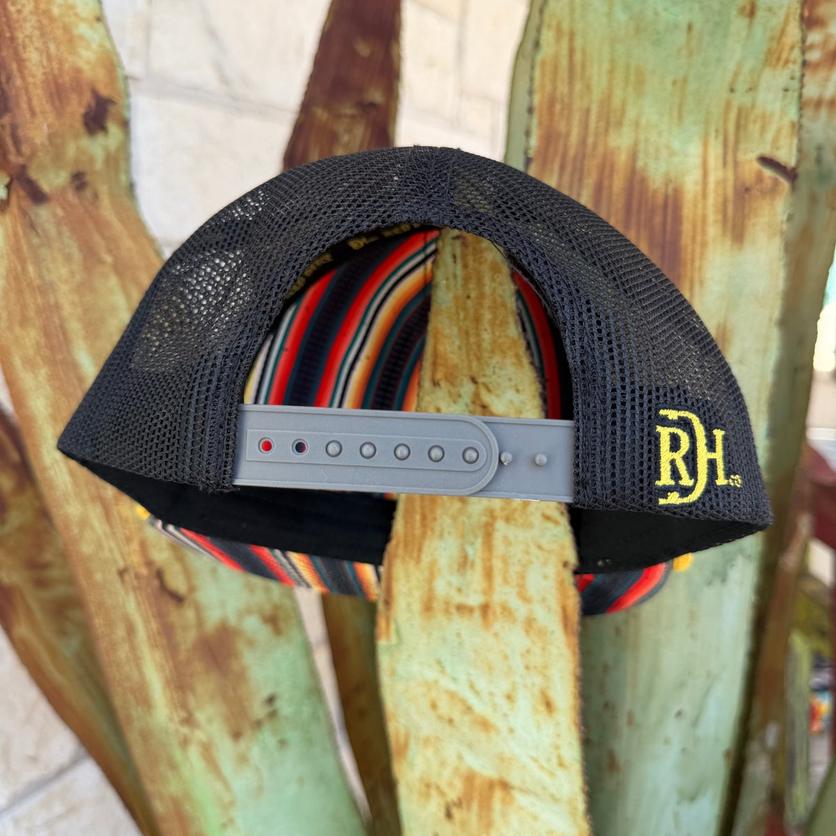 Men's Red Dirt Gray, Orange & Gold Aztec Logo Cap