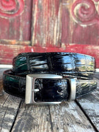 Men's Reversible Crocodile Print Dress Belt