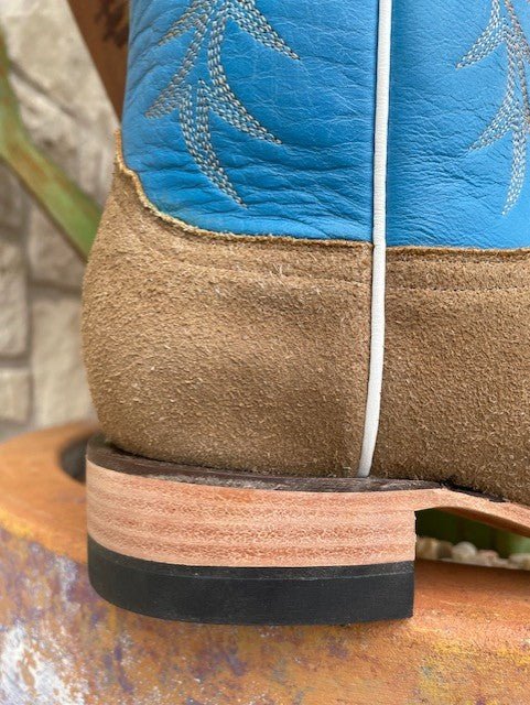 Men's Rough Out Cognac Square Toe Roper Boot