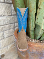 Men's Rough Out Cognac Square Toe Roper Boot