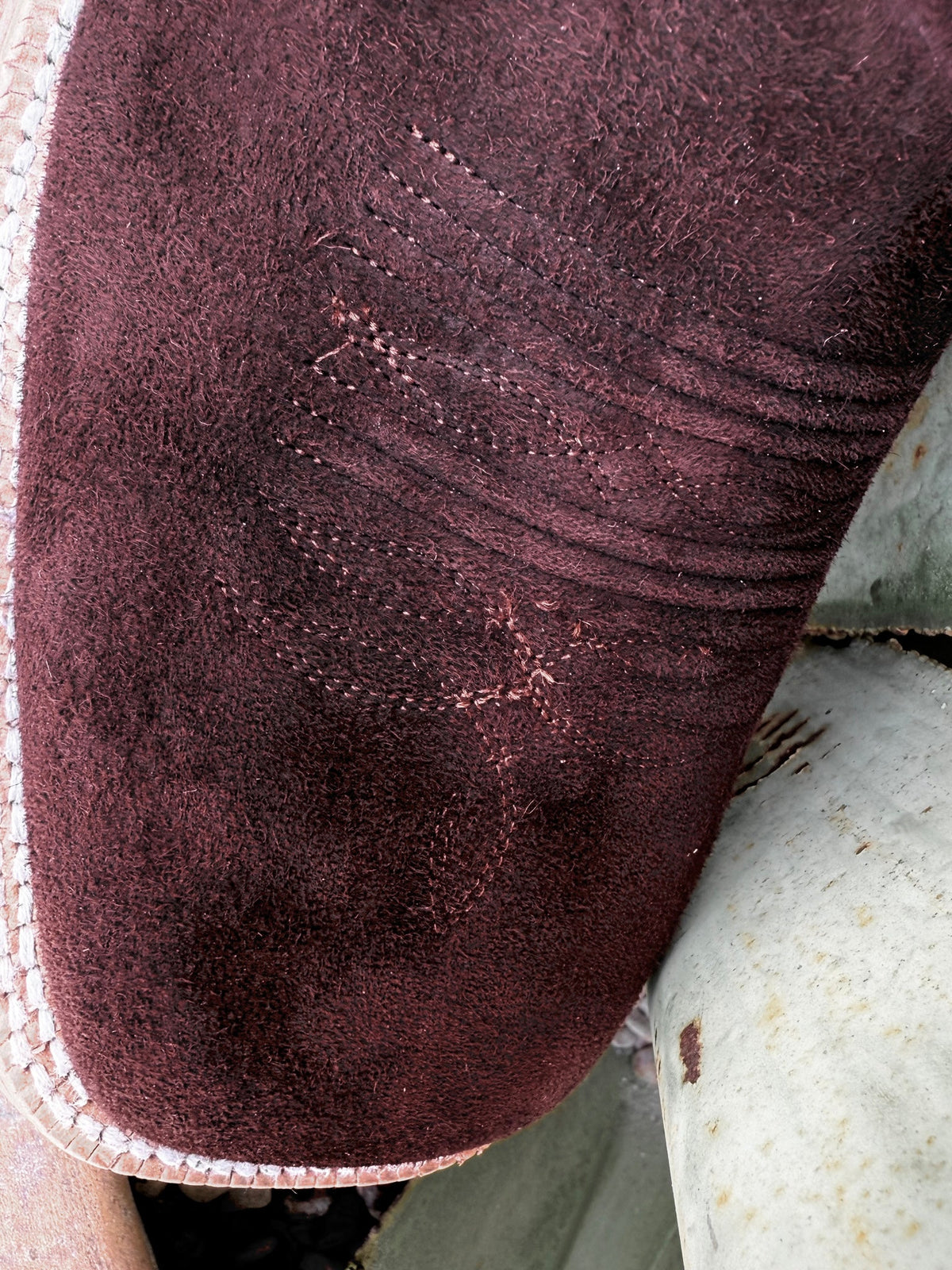 Men's Roughout Deer Square Toe Western Boot