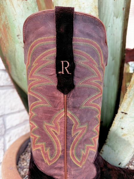 Men's Roughout Deer Square Toe Western Boot